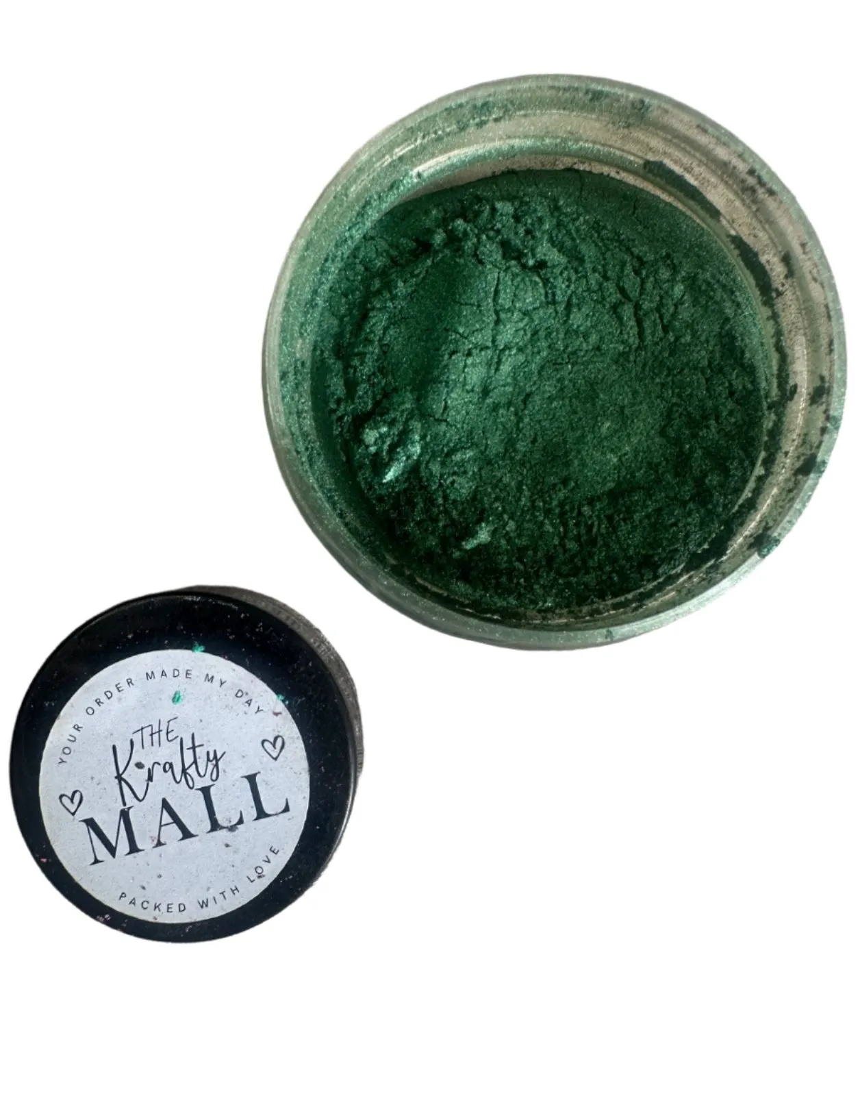 Moss green pearl pigment