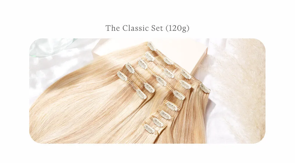 Natural Black, 20" Classic Clip-In Hair Extensions, 1B | 120g