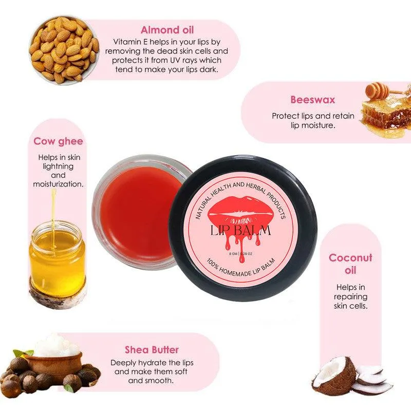 Natural Health and Herbal products Zesty Water-Melon Splash Lip Revival: A Treat for Your Red Bright Lips with love 12 Hrs Miniaturization, Long Lasting, Romantic, Kissable, Smooth Enriched, Care- 8g