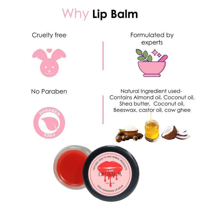 Natural Health and Herbal products Zesty Water-Melon Splash Lip Revival: A Treat for Your Red Bright Lips with love 12 Hrs Miniaturization, Long Lasting, Romantic, Kissable, Smooth Enriched, Care- 8g