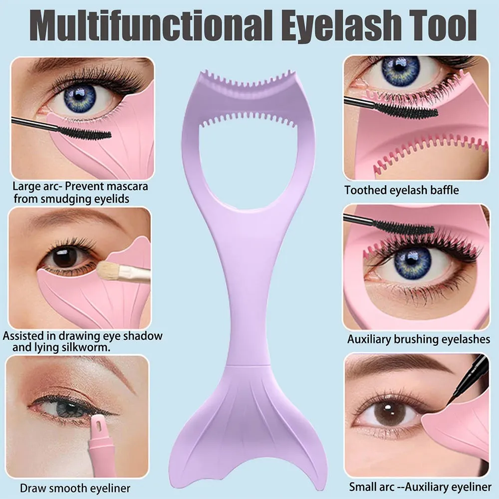 (NET) Mermaid Mascara Guard, Silicone Mascara Shield Applicator