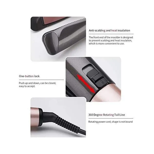 New Professional 2-in-1 Hair Curling & Straightening Iron