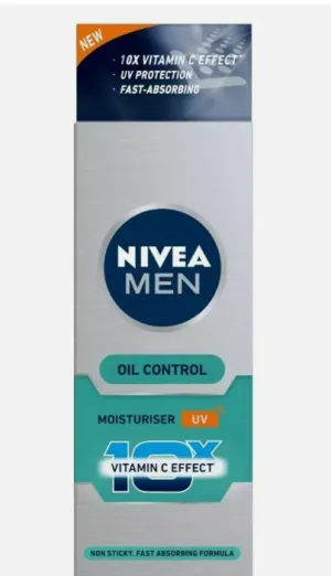 Nivea Men Oil Control Moisturizer | with 10 X effect of Vitamin C | Non Sticky Fast Absorbing Formula | 50g (1.76 Ounce)