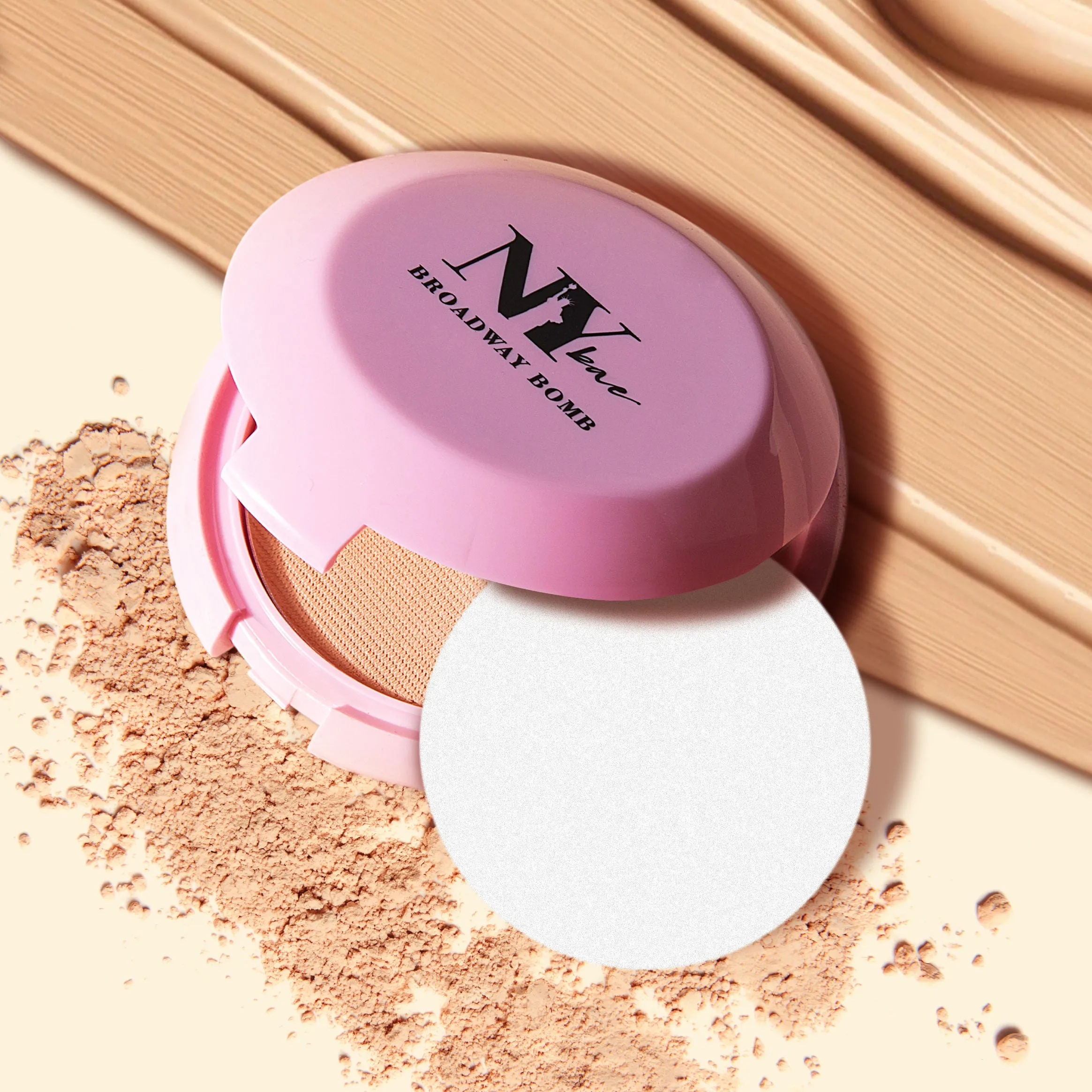 NY Bae 3 in 1 Foundation Concealer and Compact Cake Cream to Powder Texture Broadway Bomb Range - Pearl 3 (Wheatish to Dusky)