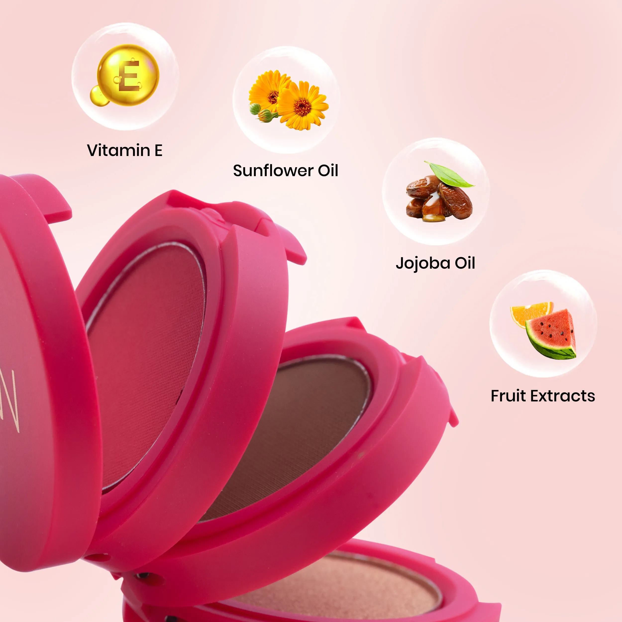 NY Bae 3 in 1 Glam Stack | Blusher and Highlighter | Bronzer | Lip and Cheek Tint | Face Palette | Korean Beauty | Eyeshadow Palette | Makeup Kit - Coral Carnival 03