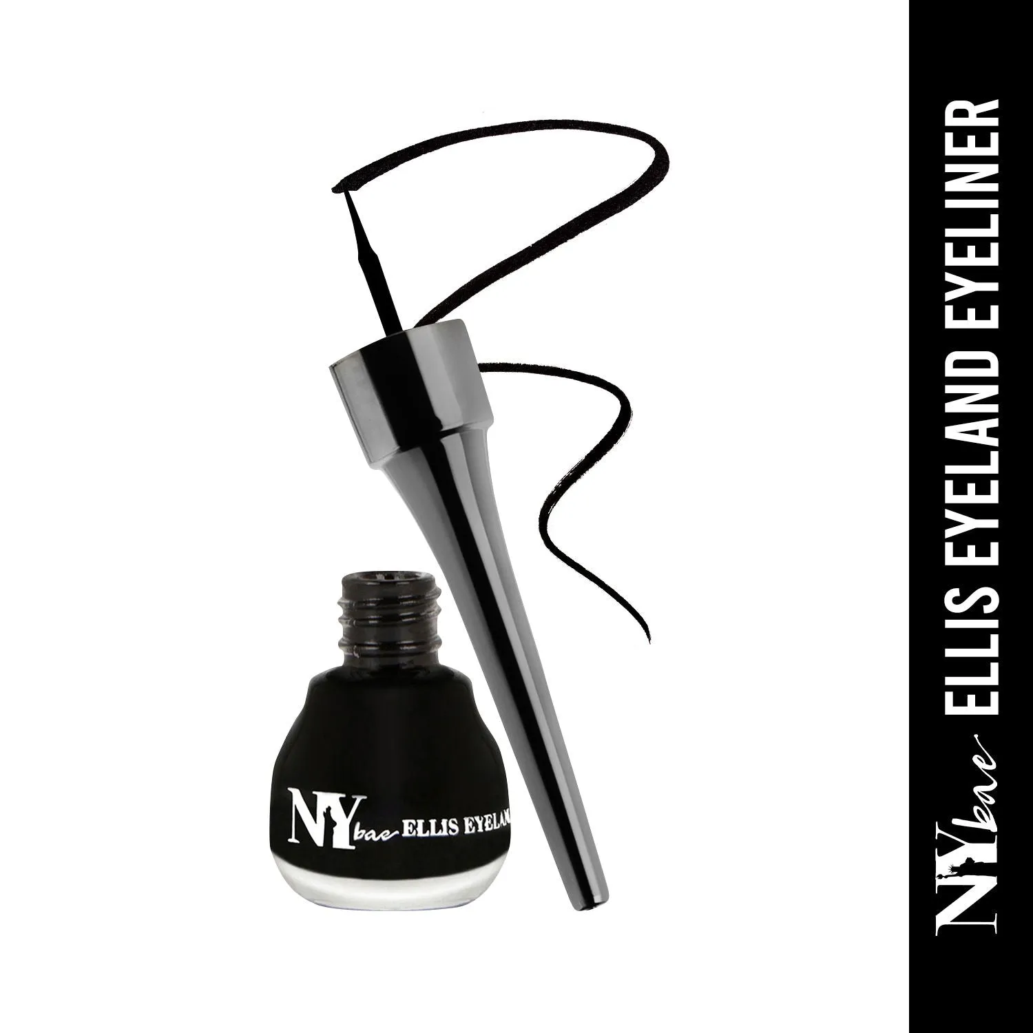 NY Bae Ellis Eyeland | Liquid Eyeliner | Black Matte | Intense | Smudge Proof | Waterproof (6 ml)