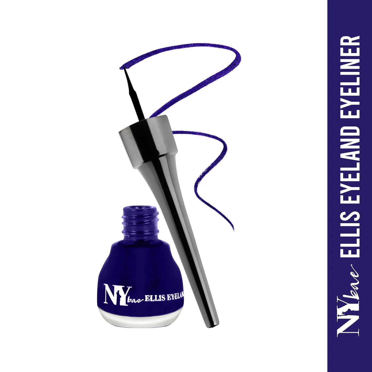 NY Bae Ellis Eyeland| Liquid eyeliner| Glossy | Waterproof - Blue Lagoon (6 ml)