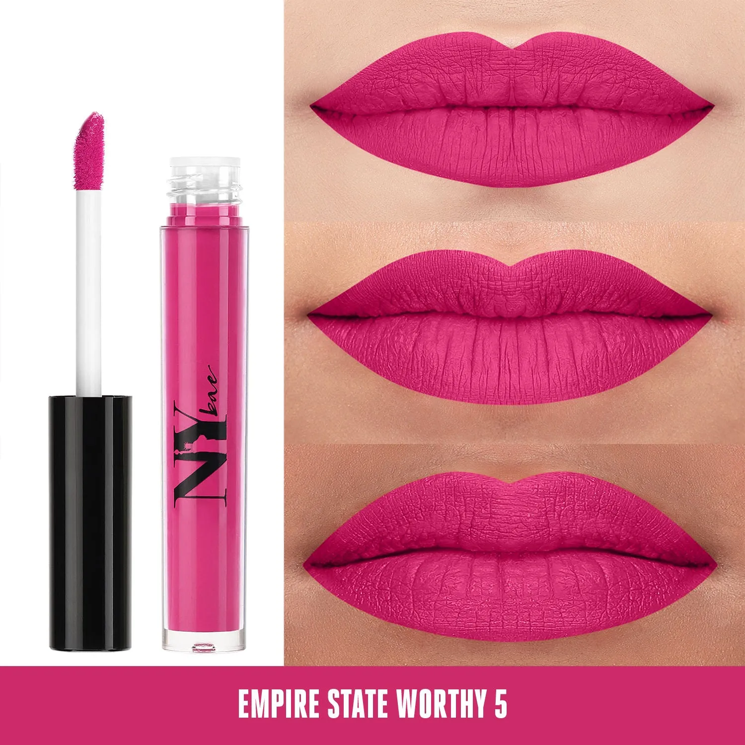 NY Bae Moisturizing Liquid Lipstick | Matte | Hydrating With Vitamin E - Empire State Worthy 5 (2.7 ml)