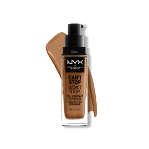 NYX Professional Makeup Can't Stop Won't Stop Foundation, 24h Full Coverage Matte Finish - Honey, 30 mL