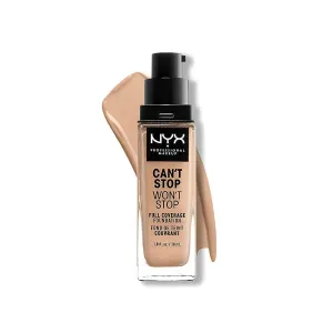 NYX Professional Makeup Can't Stop Won't Stop Foundation, 24h Full Coverage Matte Finish - Natural, 30 mL