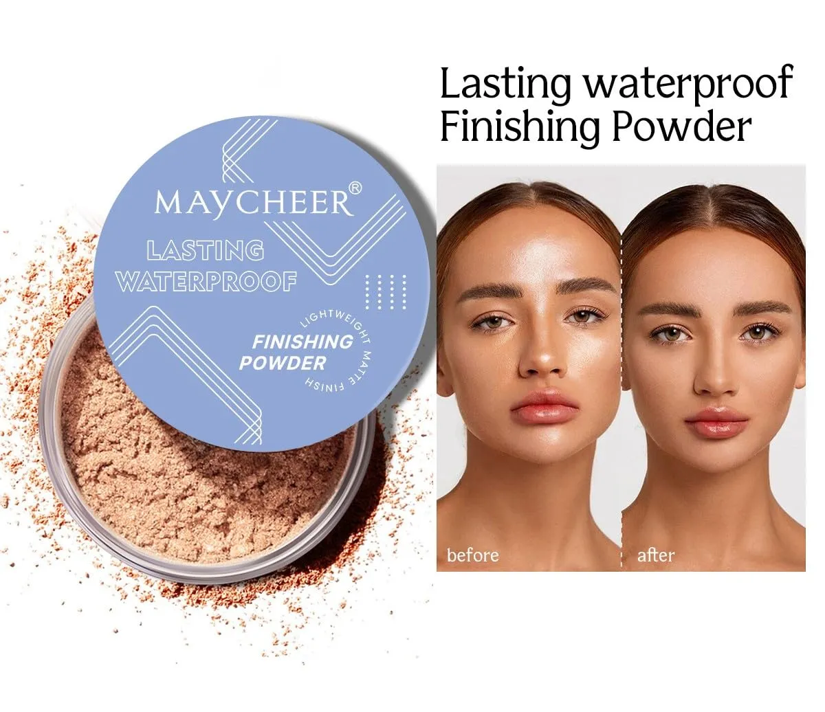 Oil-Control Setting Powder - Waterproof, Sweatproof & Pore-Blurring Matte Finish (02#, 7g)