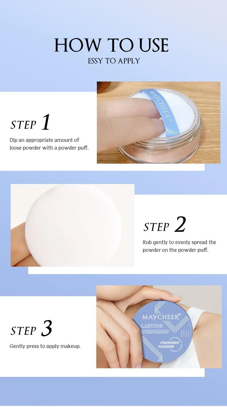 Oil-Control Setting Powder - Waterproof, Sweatproof & Pore-Blurring Matte Finish (02#, 7g)
