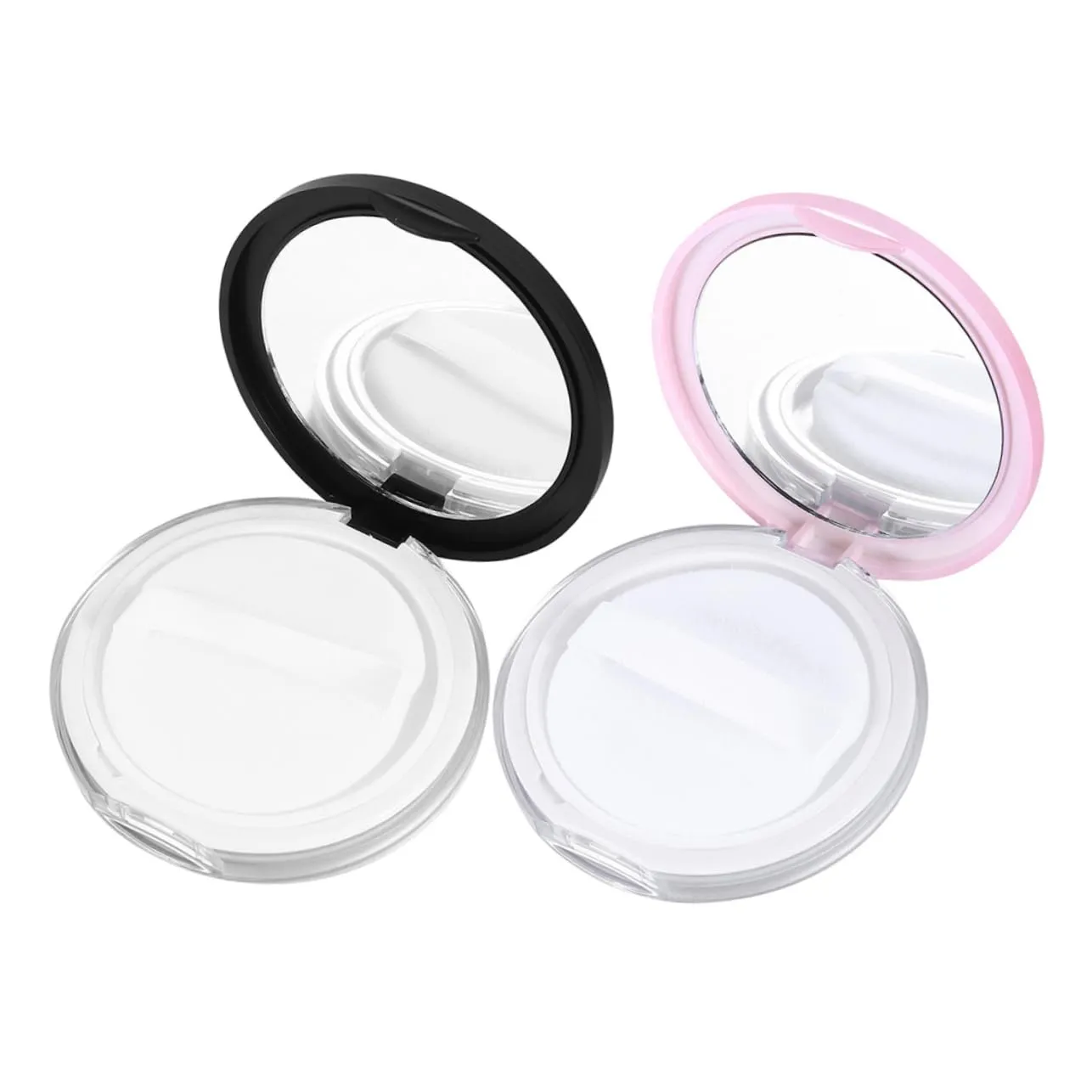 Organize Your Beauty Supplies with 2 Sets of Powder Puff Storage Boxes for Makeup Sponges and