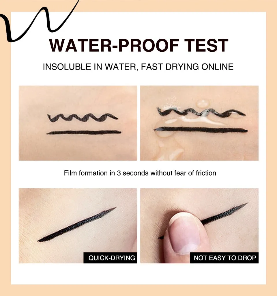 O.TWO.O Eyeliner Stamp Black Liquid Eyeliner Pen/ Waterproof Fast Dry Double-ended Eye Liner Pencil Make-up for Women