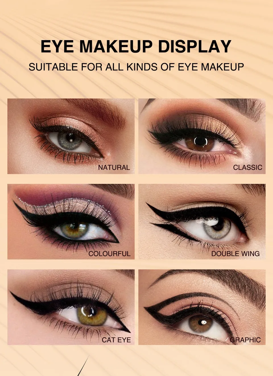 O.TWO.O Eyeliner Stamp Black Liquid Eyeliner Pen/ Waterproof Fast Dry Double-ended Eye Liner Pencil Make-up for Women