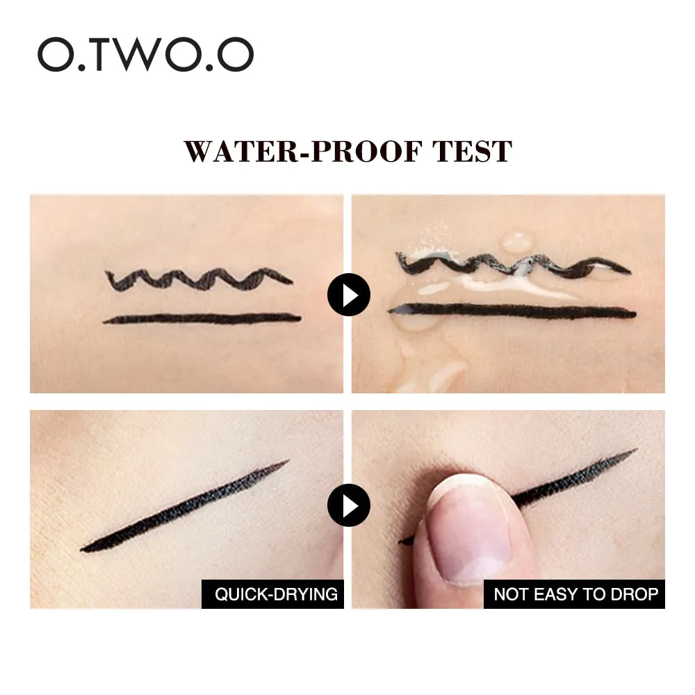 O.TWO.O Eyeliner Stamp Black Liquid Eyeliner Pen/ Waterproof Fast Dry Double-ended Eye Liner Pencil Make-up for Women