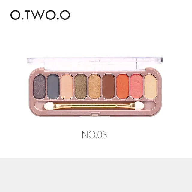 O.TWO.O Palette Eyeshadow Matte Shimmer Pigment Glitters Makeup Pallete 9 Colors Eyeshadow Waterproof Lasting Makeup