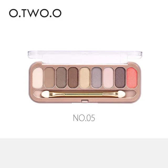 O.TWO.O Palette Eyeshadow Matte Shimmer Pigment Glitters Makeup Pallete 9 Colors Eyeshadow Waterproof Lasting Makeup