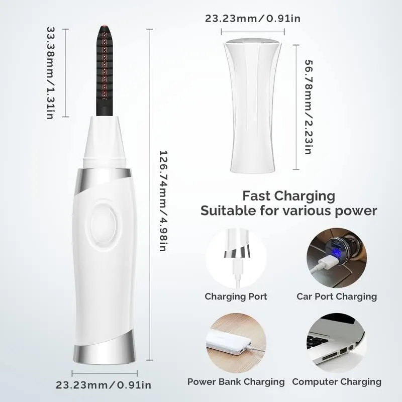 PEIPAI Heated Eyelash Curler, USB Rechargeable Electric Lash Curler with Comb for Makeup Natural Curling Eye Lashes and Long-Lasting Curl Eye Beauty Makeup Tools, Mother'S Day Gifts