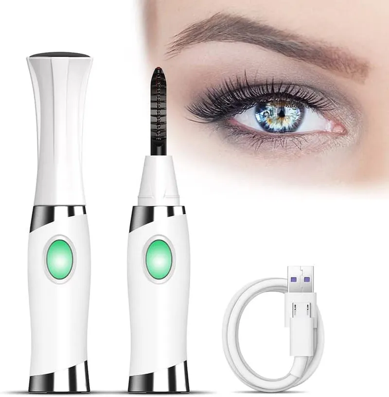 PEIPAI Heated Eyelash Curler, USB Rechargeable Electric Lash Curler with Comb for Makeup Natural Curling Eye Lashes and Long-Lasting Curl Eye Beauty Makeup Tools, Mother'S Day Gifts