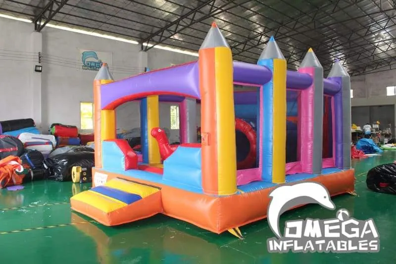 Pencil Themed Bouncy Castle Commercial Grade Bounce House