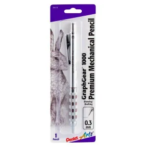 Pentel Arts GraphGear 1000 Automatic Drafting Pencil (0.3mm), 1-Pk