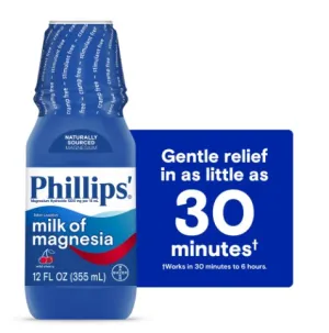 Phillips' Wild Cherry Milk of Magnesia Liquid Magnesium Laxative, 12 oz