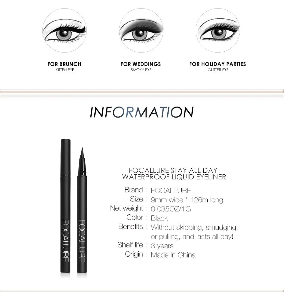Professional Liquid Makeup Eyeliner Pencil 24 Hours Long Lasting Water-Proof