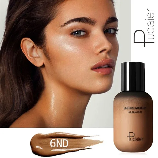 Pudaier 40ml Matte Makeup Foundation Cream for Face Professional Concealing Make up Tonal Base high coverage Liquid long-lasting