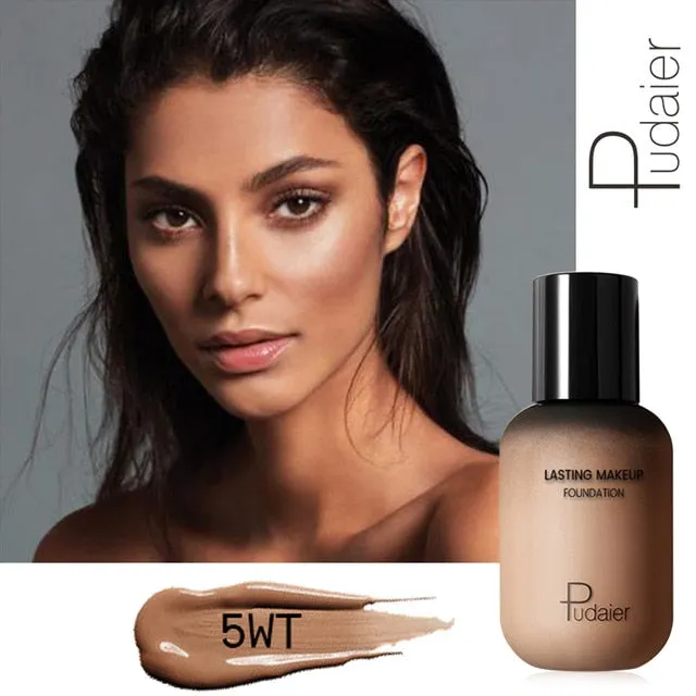 Pudaier 40ml Matte Makeup Foundation Cream for Face Professional Concealing Make up Tonal Base high coverage Liquid long-lasting