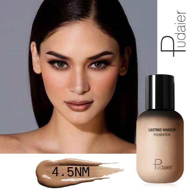 Pudaier 40ml Matte Makeup Foundation Cream for Face Professional Concealing Make up Tonal Base high coverage Liquid long-lasting
