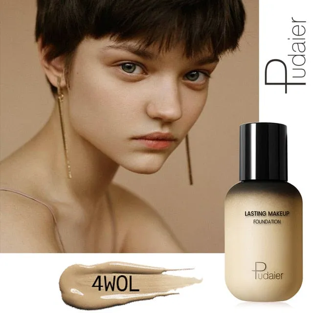 Pudaier 40ml Matte Makeup Foundation Cream for Face Professional Concealing Make up Tonal Base high coverage Liquid long-lasting