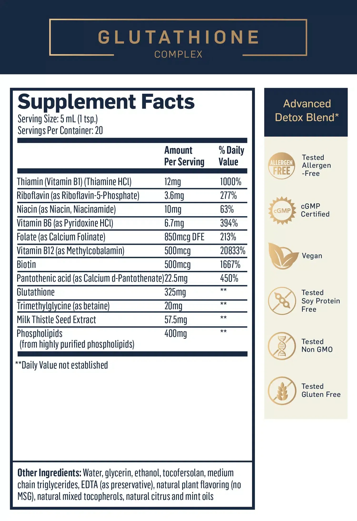 Quicksilver Liposomal Glutathione Complex Liquid