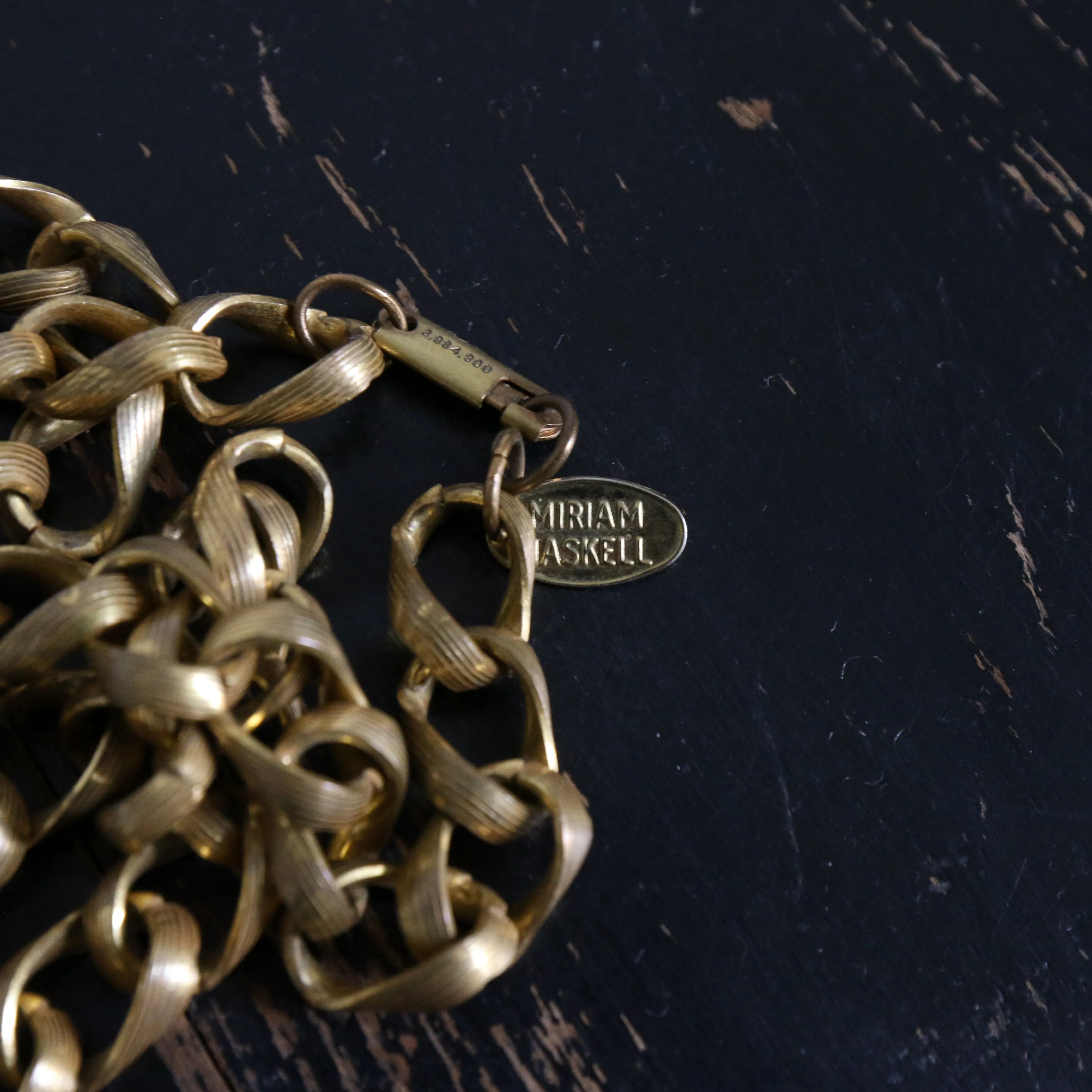 "Pearl Chains" Vintage 1960's Miriam Haskell Pearl Accented Chain Necklace