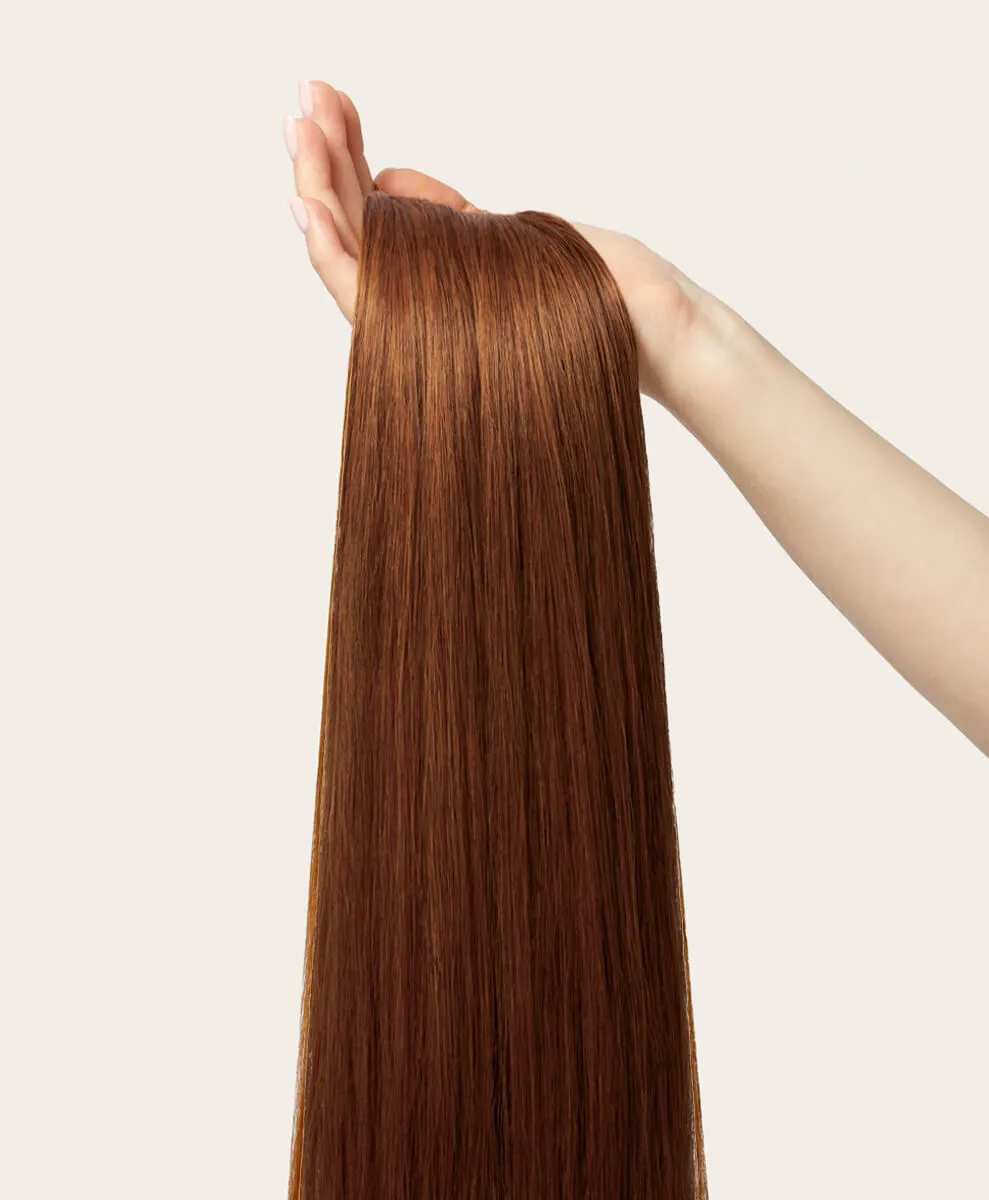 Rich Auburn, 16" Single Seamless Clip-In Weft, M30/130 | 25g