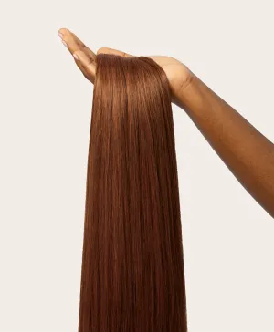 Rich Auburn, 16" Single Seamless Clip-In Weft, M30/130 | 25g