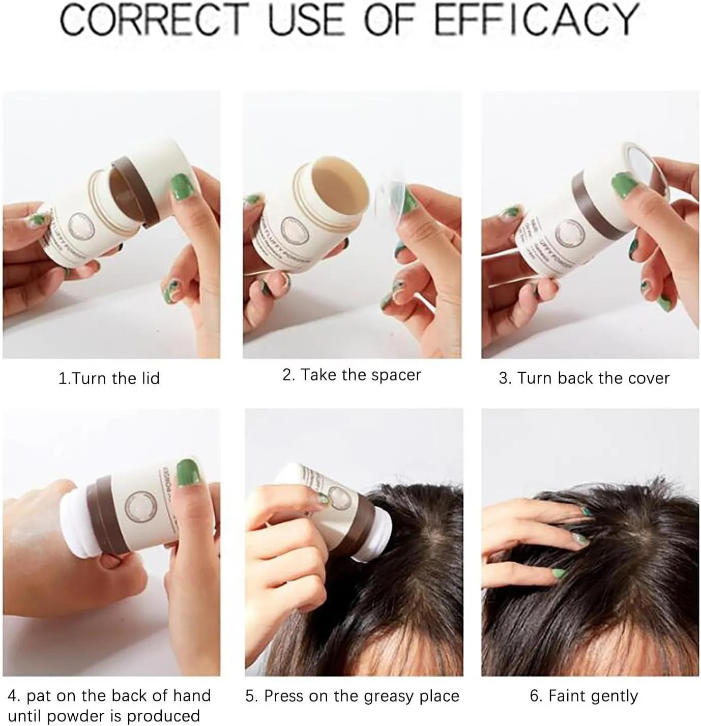 Root Modification Hairline Powder Powder Leave in Oil Control to Greasy Lazy Artifact Dry Hair Loose Powder Oil Control Home Perm (BW1, One Size)