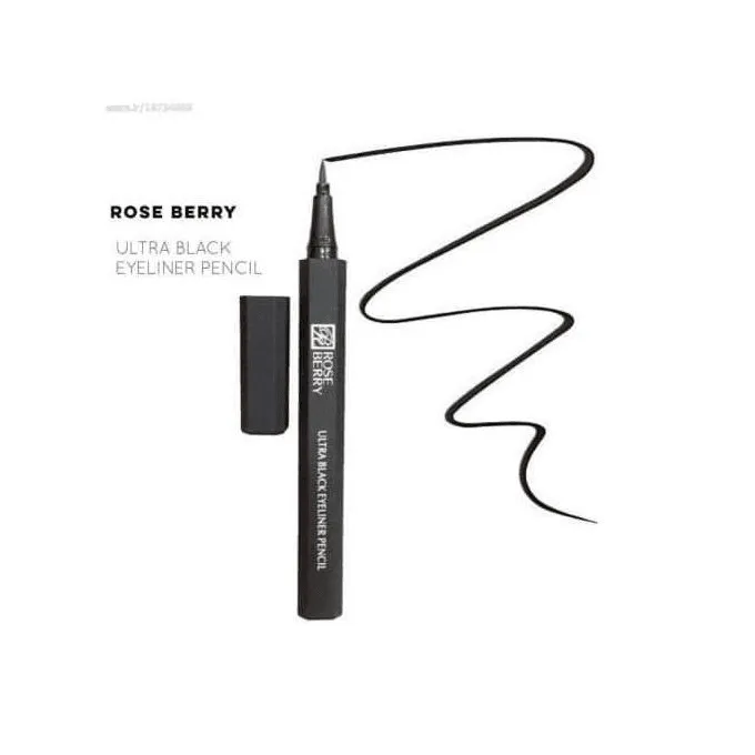 Rose Berry Controllable Ultra Black Eyeliner Pencil - 1g
