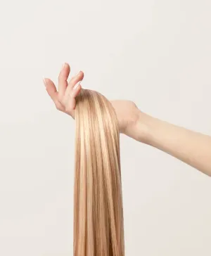Sandy Blonde Highlighted, 16" Quad Clip-In Hair Extensions, F10/613 | 200g
