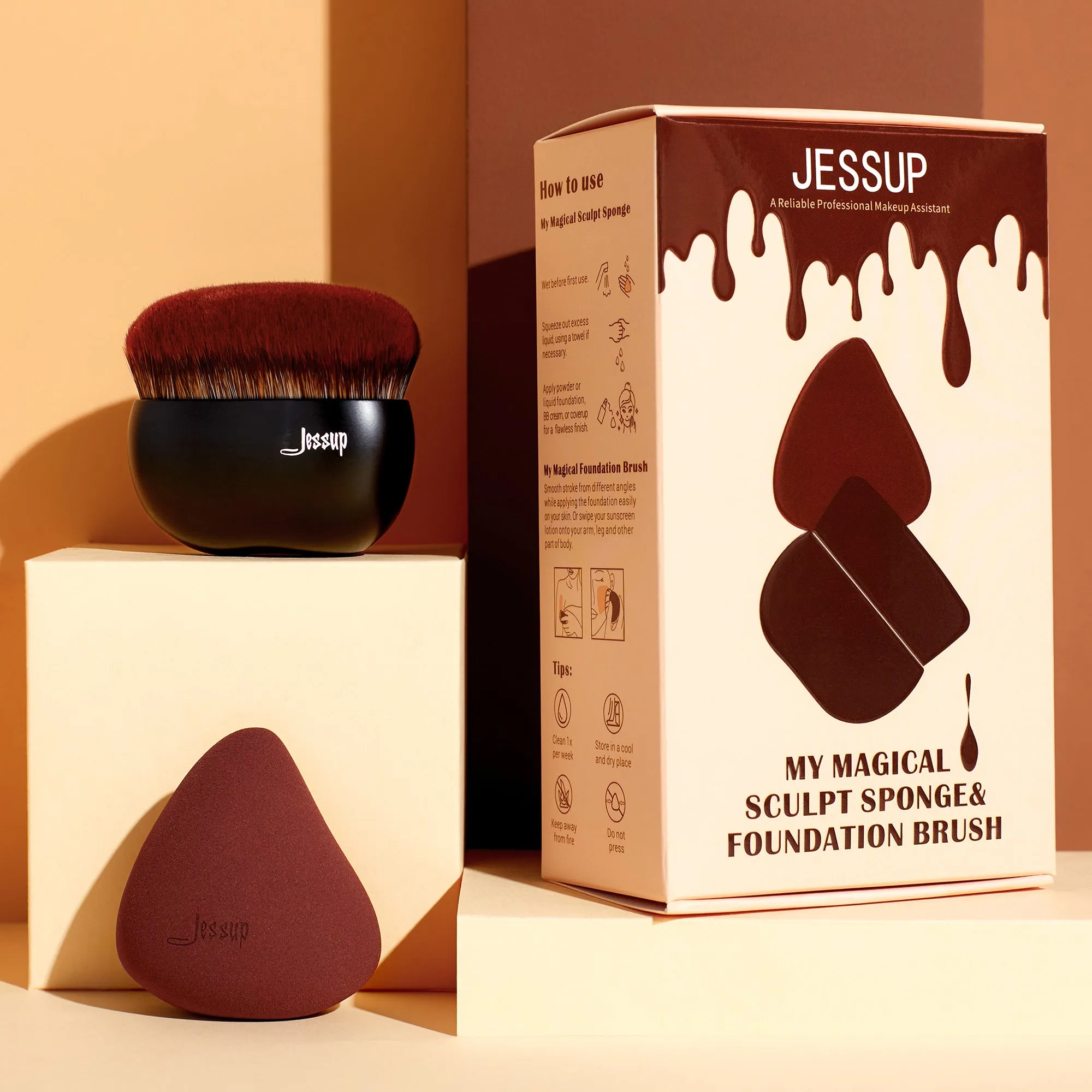 Sculpt Sponge with Foundation Brush
