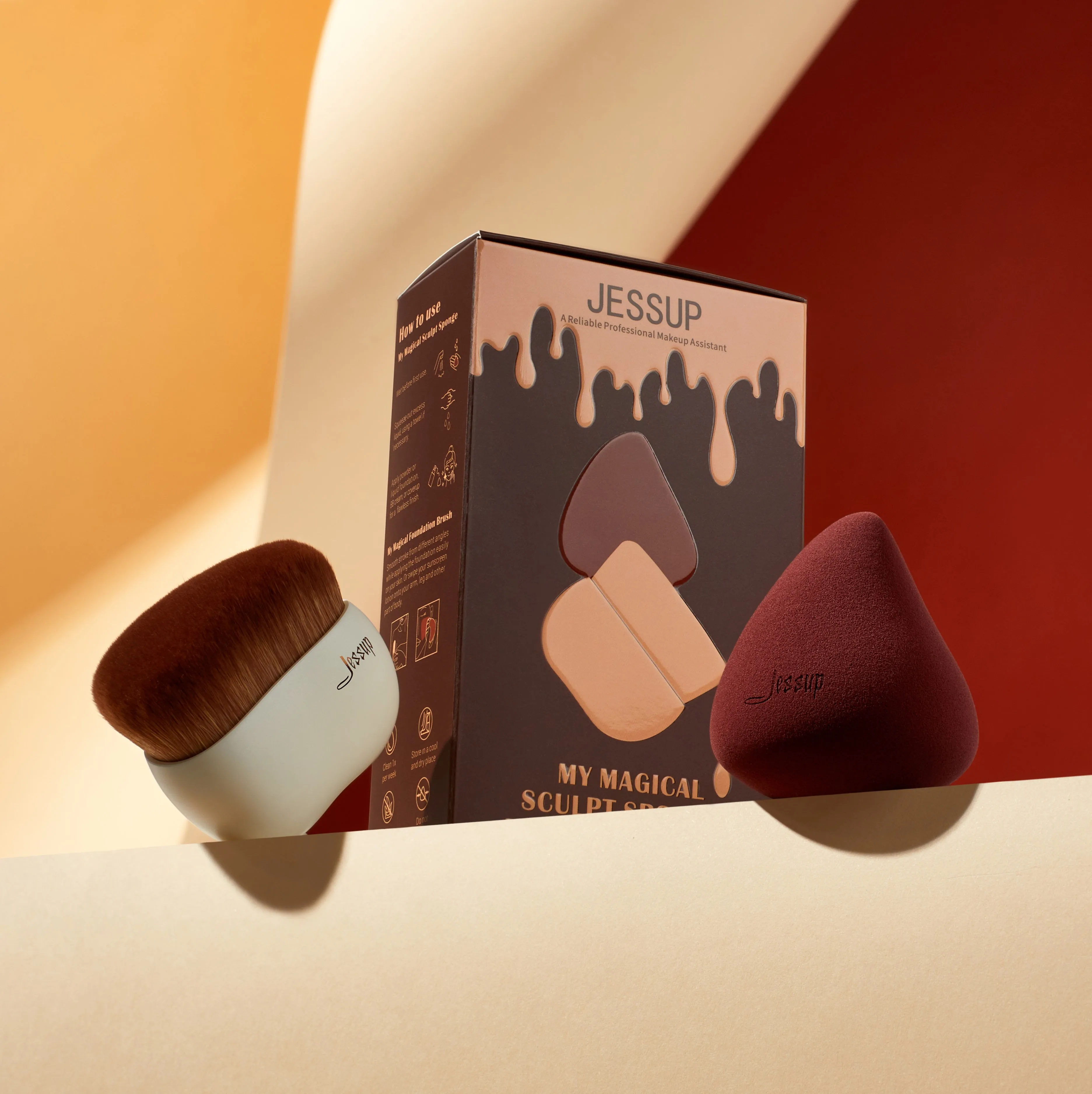 Sculpt Sponge with Foundation Brush