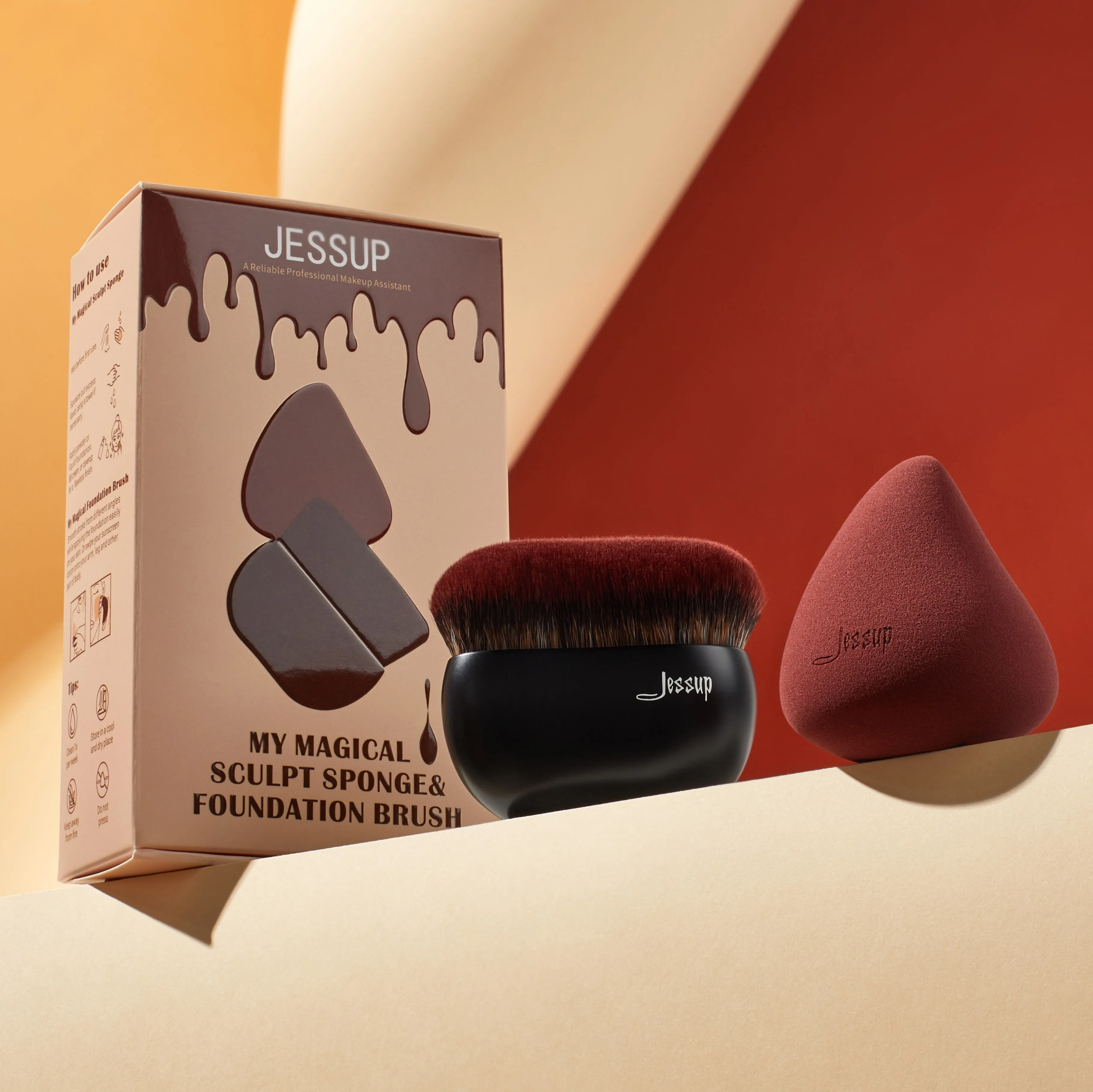 Sculpt Sponge with Foundation Brush