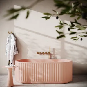 Sereno Blush Concrete Freestanding Bath 1680mm