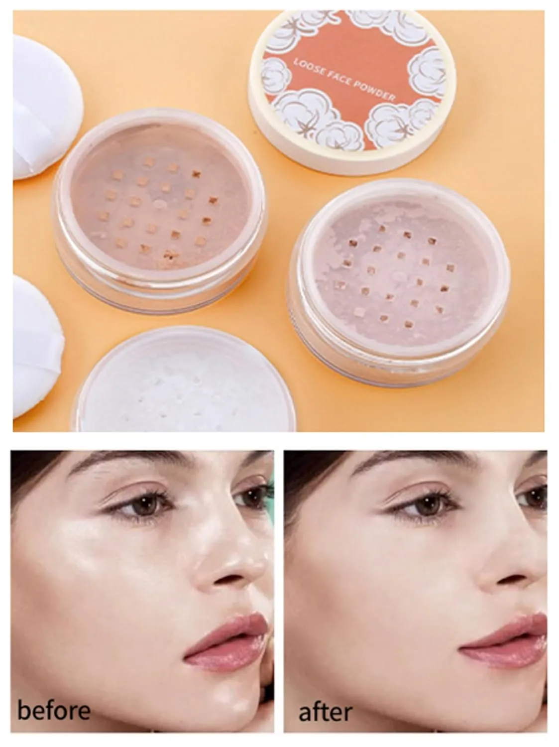Setting Powder Bulk Powder Matte Long Lasting Setting Powder Waterproof And Sweatproof Non-Removal Setting Powder Loose Powder (01, One Size)