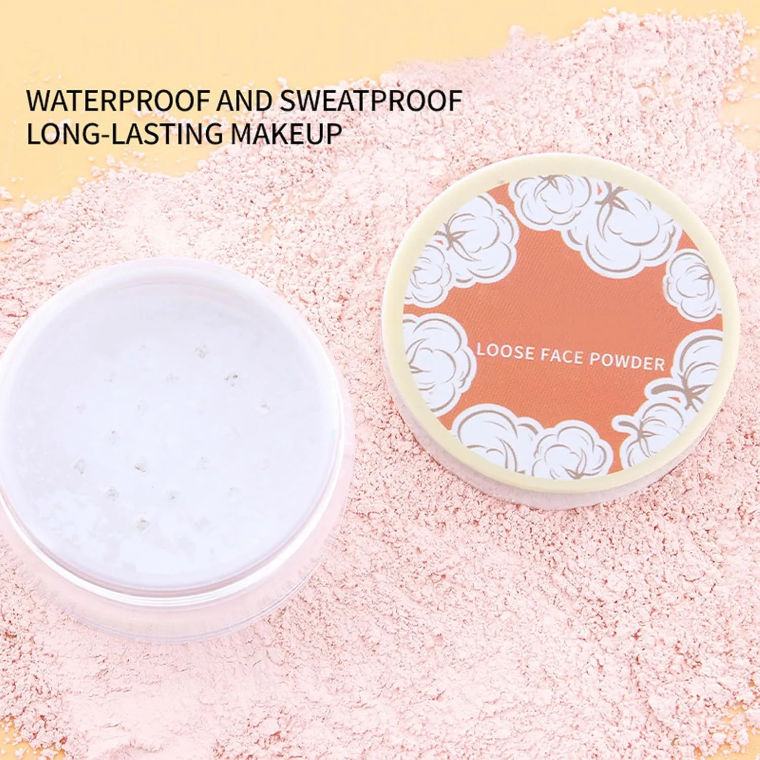 Setting Powder Bulk Powder Matte Long Lasting Setting Powder Waterproof And Sweatproof Non-Removal Setting Powder Loose Powder (01, One Size)