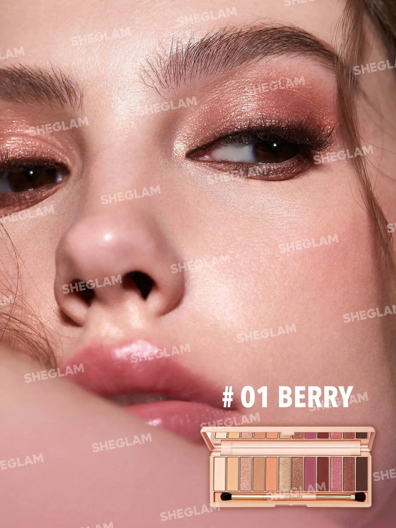 SHEGLAM Berry Palette 12-Color Matte Eyeshadow Palette Satin Metallic Pearlescent High Pigment Soft Smooth Eyeshadow Eye Makeup Cosmetics Black Friday Party Eyeshadow