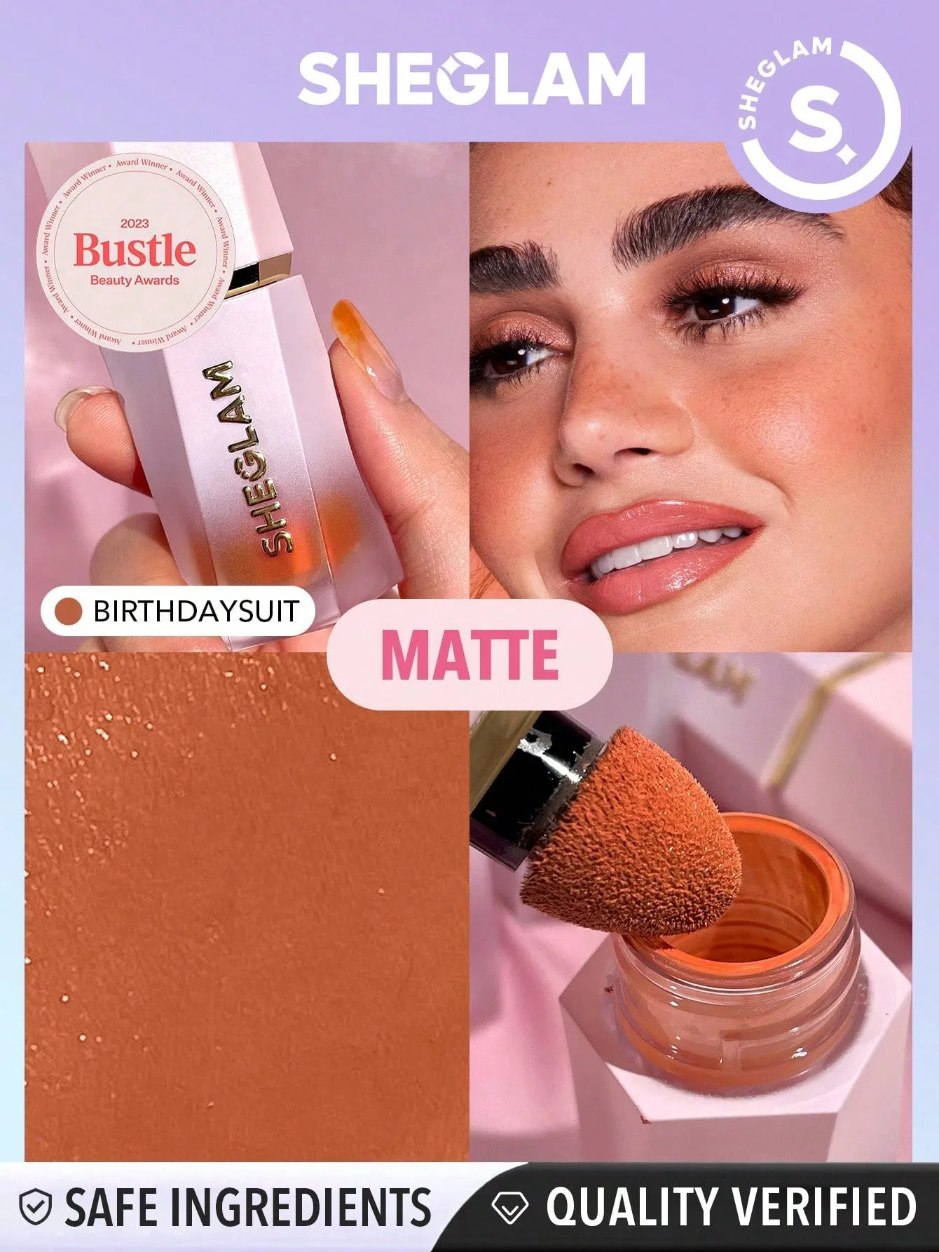 SHEGLAM Color Bloom Liquid Blush Matte Finish-Love Cake 