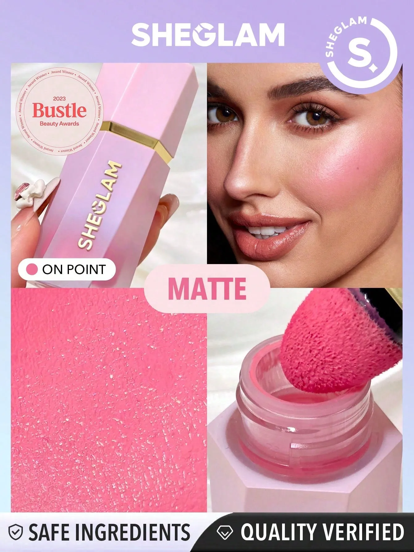 SHEGLAM Color Bloom Liquid Blush Matte Finish-Love Cake 