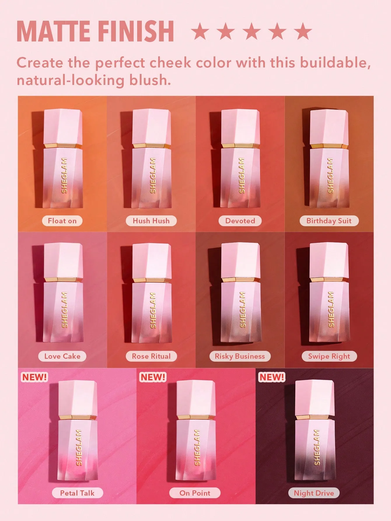SHEGLAM Color Bloom Liquid Blush Matte Finish-Love Cake 