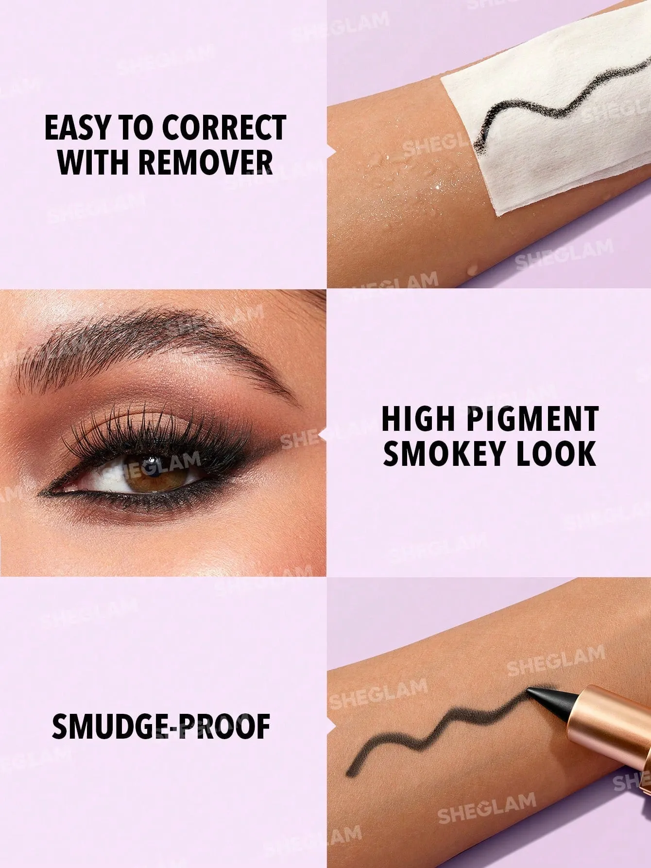 SHEGLAM EZ Glide Matte Eyeliner Pencil Highly Pigmented Black Smoky Eyes